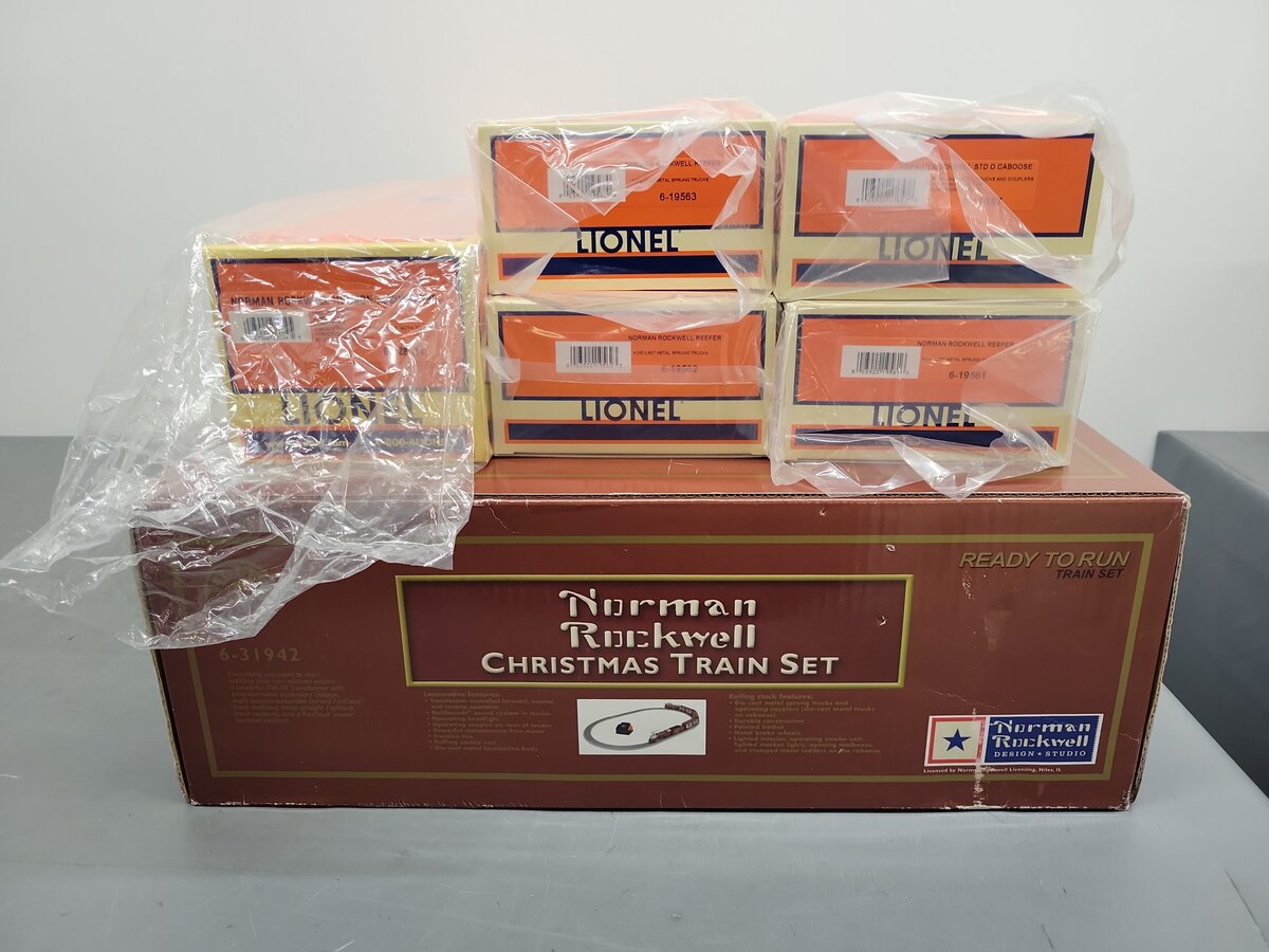 Lionel 6-31942 O Gauge Norman Rockwell Christmas Steam Train Set EX/Box