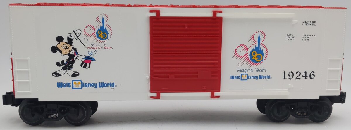 Lionel 6-19246 O Gauge Walt Disney World 20th Anniversary Hi Cube Boxcar #19246 EX/Box