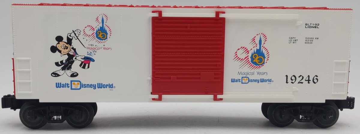 Lionel 6-19246 O Gauge Walt Disney World 20th Anniversary Hi Cube Boxcar #19246 EX/Box