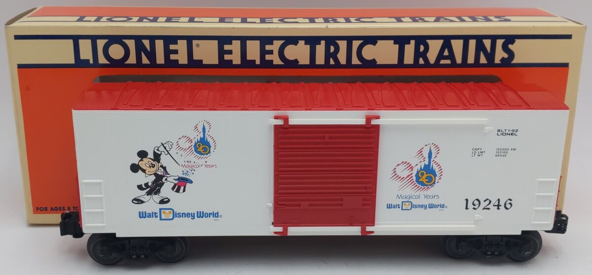 Lionel 6-19246 O Gauge Walt Disney World 20th Anniversary Hi Cube Boxcar #19246 EX/Box