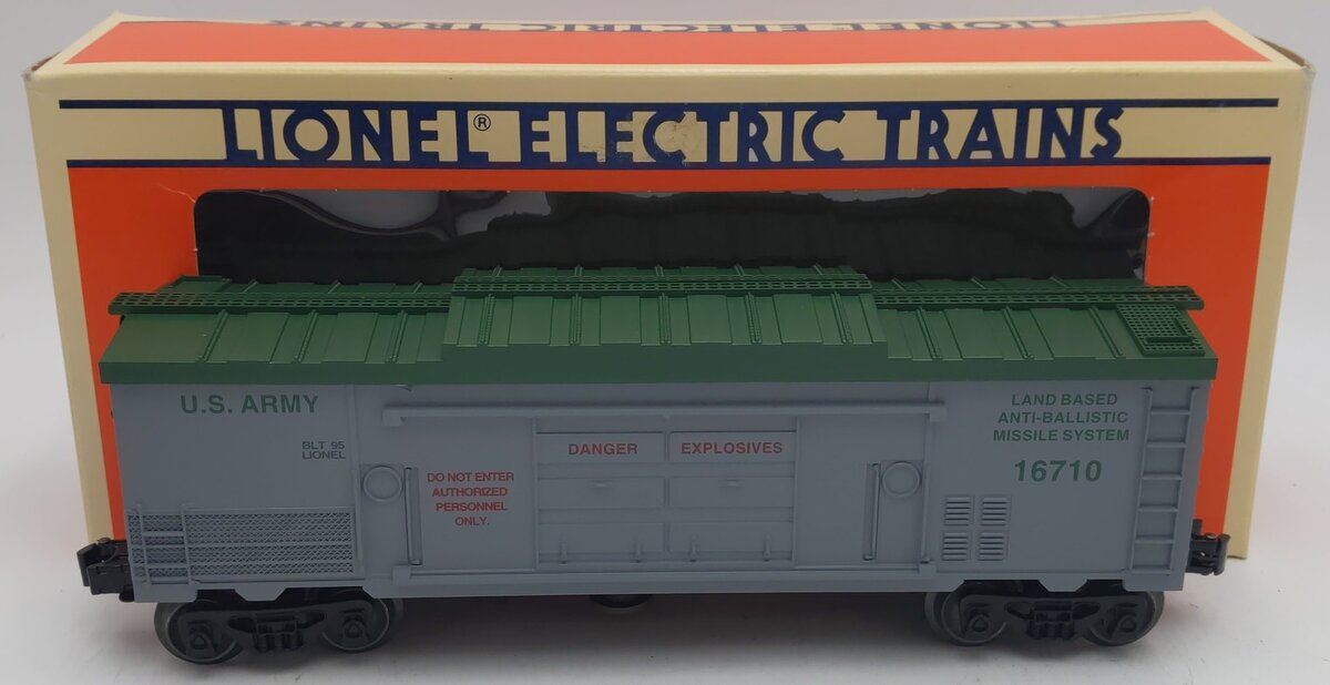 Lionel 6-16710 O Gauge Operating U.S. Army Missile Car #16710 EX/Box