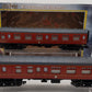 Lionel 7-11142 O Gauge Hogwarts Express Passenger Car Add-On 2-Pack EX/Box
