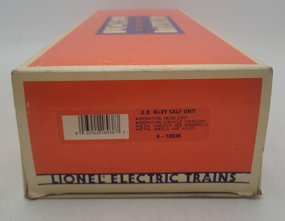 Lionel 6-18938 O Gauge US Navy Non-Powered NW2 Calf Unit EX/Box