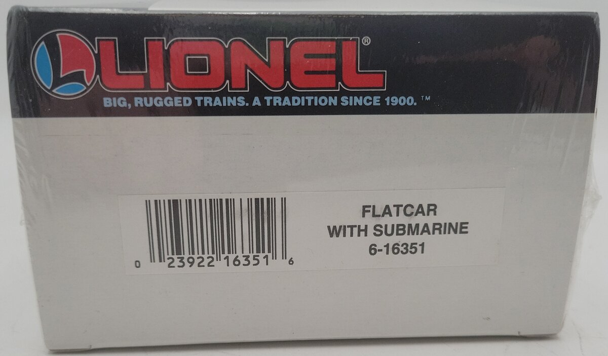 Lionel 6-16351 O Gauge Lionel Lines Flatcar with Navy Submarine MT/Box