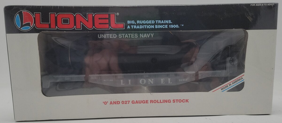 Lionel 6-16351 O Gauge Lionel Lines Flatcar with Navy Submarine MT/Box