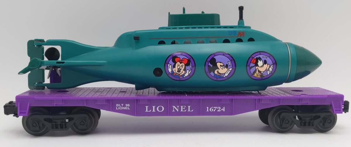 Lionel 6-16724 O Gauge Disney Mickey & Friends Submarine Car EX/Box