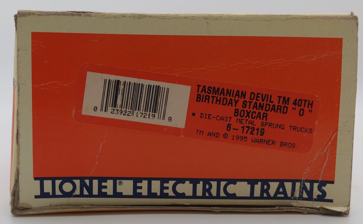 Lionel 6-17219 O Gauge Tasmanian Devil 40th Birthday Boxcar EX/Box