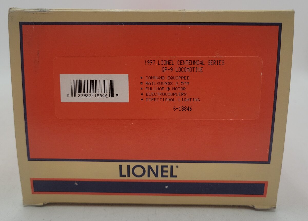 Lionel 6-18846 O Gauge Lionel Centennial GP-9 Diesel Locomotive #1997 EX/Box