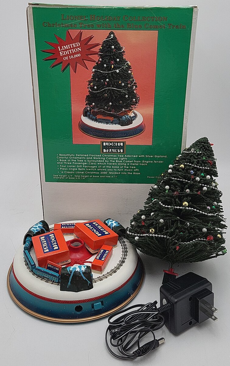 Lionel 7-22991 O Gauge Christmas Tree w/Blue Comet Train EX/Box