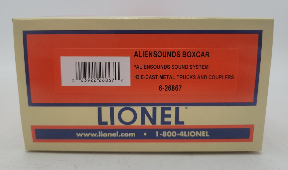 Lionel 6-26867 O Gauge Groom Lake Operating AlienSounds Boxcar EX/Box