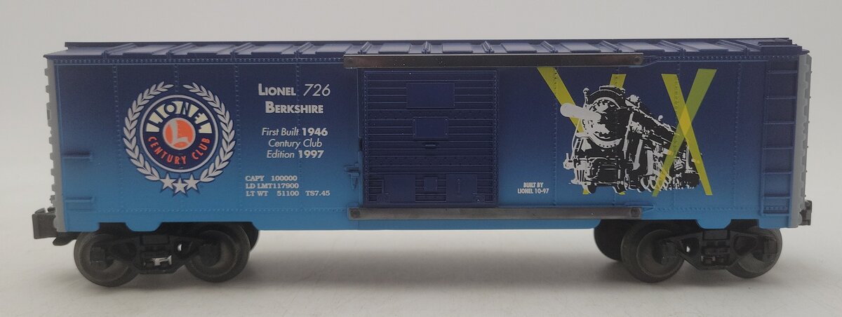 Lionel 6-29226 O Gauge 726 Berkshire Century Club Boxcar #726 EX/Box