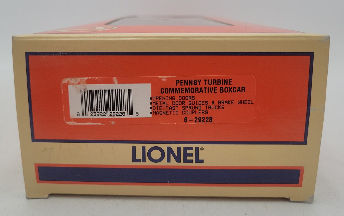 Lionel 6-29228 O Gauge Pennsy Turbine Commemorative Boxcar #671 EX/Box