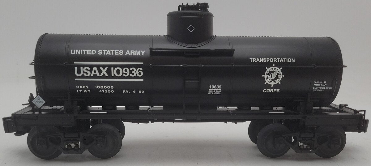 Lionel 6-19635 O Gauge U.S Army 8000 Gallon Tank Car #10936 EX/Box