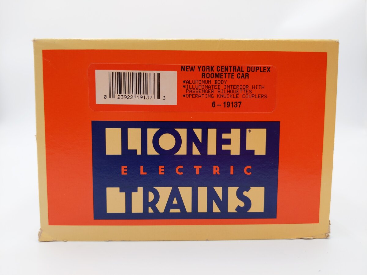 Lionel 6-19137 O Gauge New York Central "Dunkirk Harbor" Duplex Roomette Car EX/Box