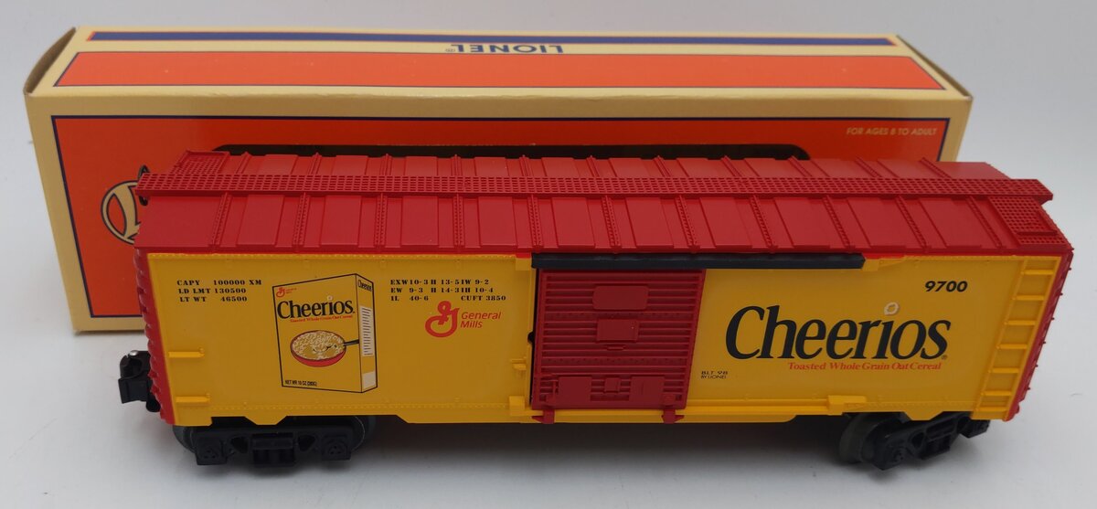 Lionel 6-26216 O Gauge Cheerios Boxcar #9700 LN/Box