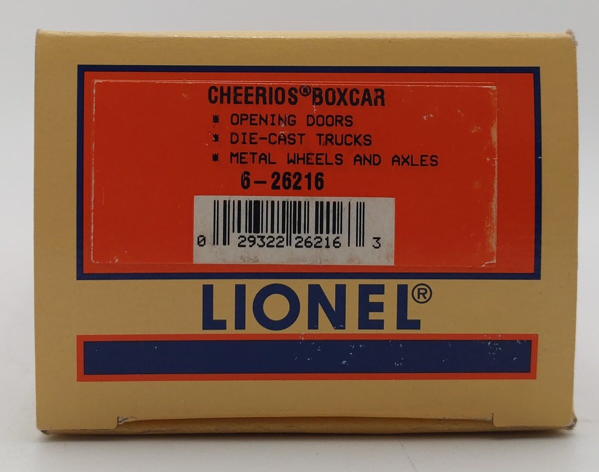 Lionel 6-26216 O Gauge Cheerios Boxcar #9700 LN/Box