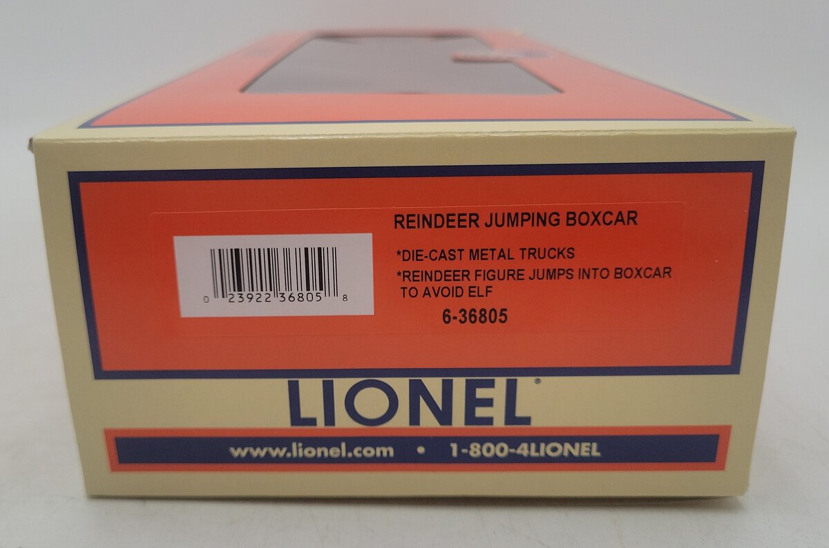 Lionel 6-36805 O Gauge Reindeer Jumping Boxcar LN/Box