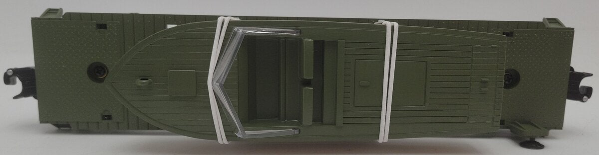 Lionel 6-26027 O Gauge U.S. Army Flatcar w/Boat #6425 EX/Box