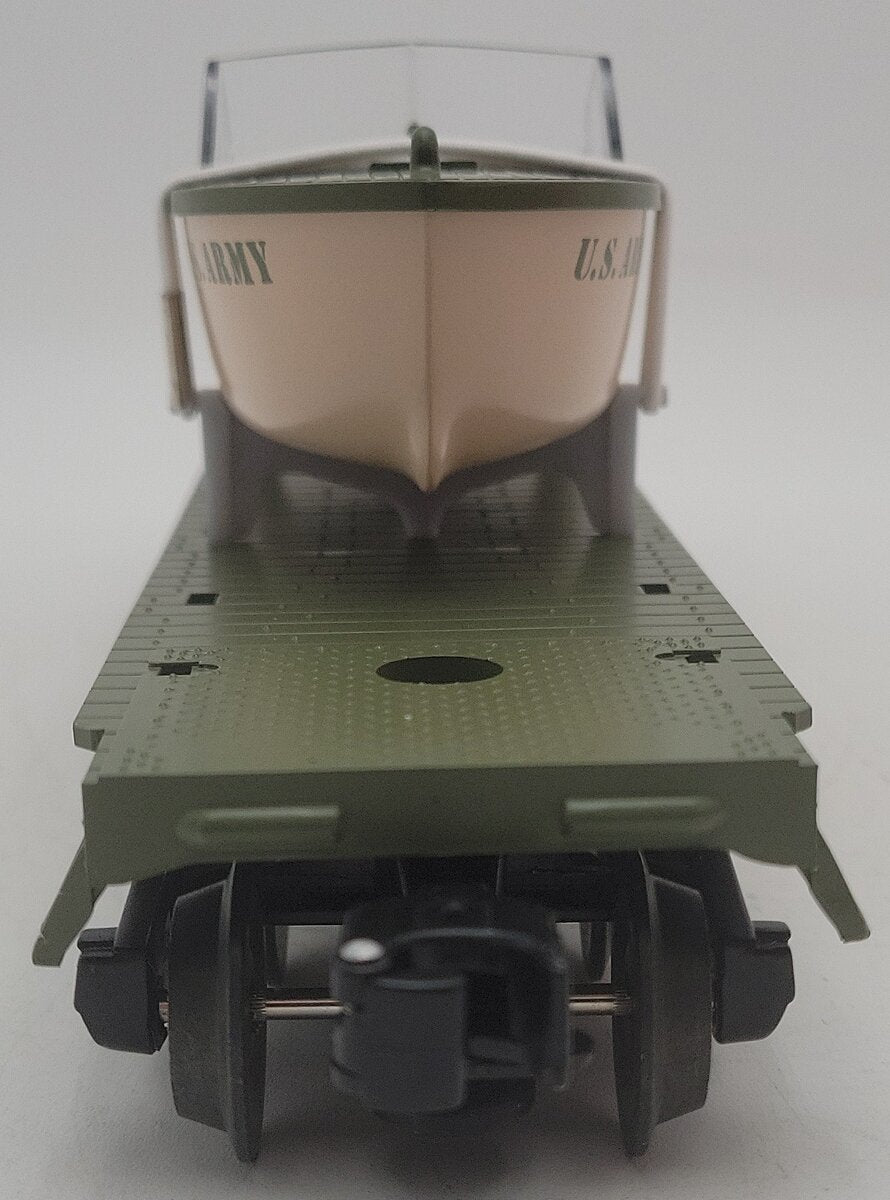 Lionel 6-26027 O Gauge U.S. Army Flatcar w/Boat #6425 EX/Box