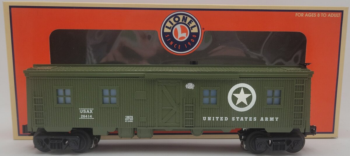 Lionel 6-19678 O Gauge Army Smoking Bunk Car #26414 EX/Box