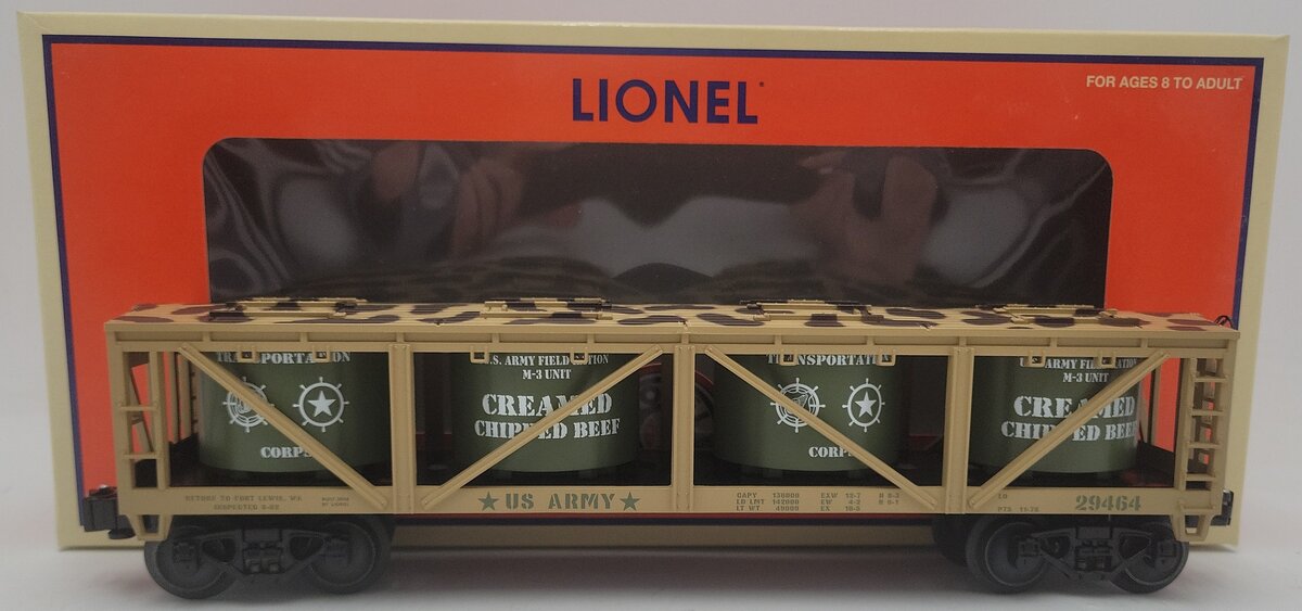 Lionel 6-29464 O Gauge U.S. Army Vat Car #29464 EX/Box