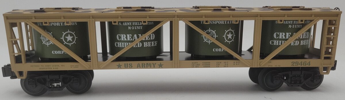Lionel 6-29464 O Gauge U.S. Army Vat Car #29464 EX/Box