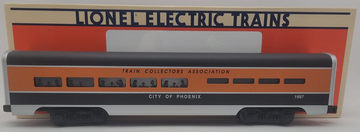 Lionel 6-52106 O Gauge TCA 1997 City of Phoenix Aluminum Diner Car EX/Box