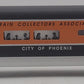 Lionel 6-52106 O Gauge TCA 1997 City of Phoenix Aluminum Diner Car EX/Box