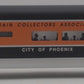 Lionel 6-52106 O Gauge TCA 1997 City of Phoenix Aluminum Diner Car EX/Box
