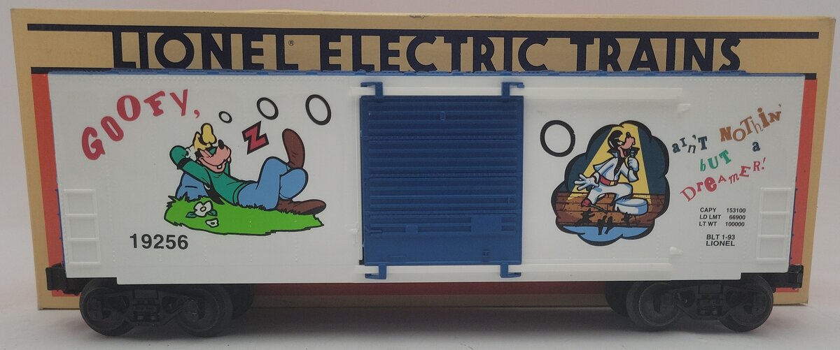 Lionel 6-19256 O Gauge Disney Goofy Hi-Cube Boxcar EX/Box