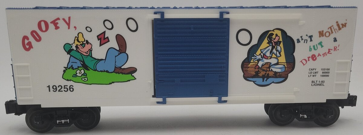Lionel 6-19256 O Gauge Disney Goofy Hi-Cube Boxcar EX/Box