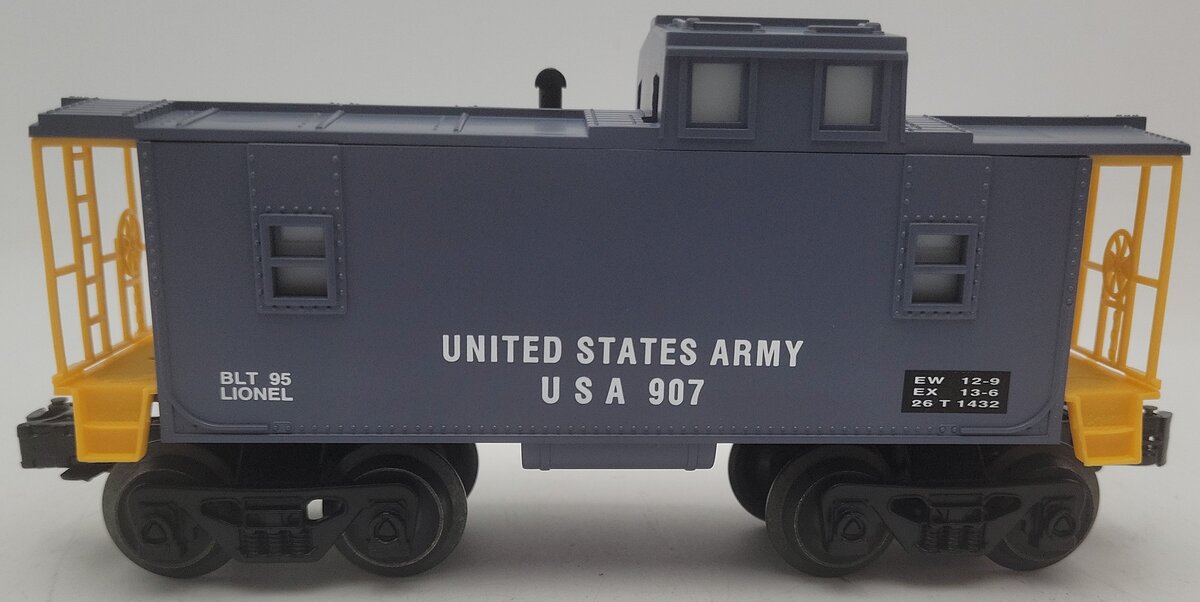 Lionel 6-16566 O Gauge United States Army Illuminated Caboose #907 EX/Box