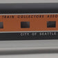 Lionel 6-52062 O Gauge TCA "City of Seattle" Skytop Observation Passenger Car EX/Box