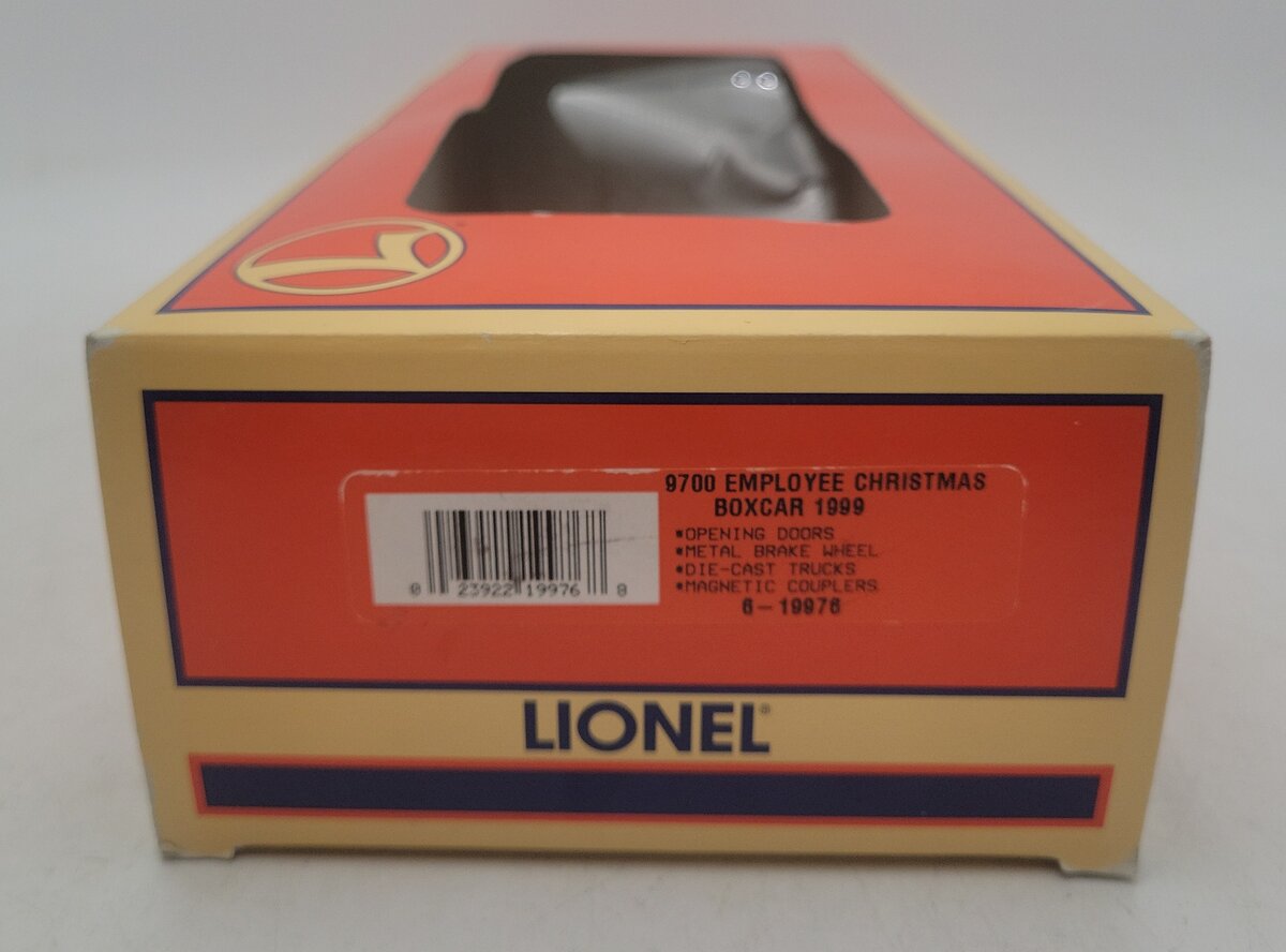 Lionel 6-19976 O Gauge 1999 Lionel Employee Holiday Boxcar #9700 - RARE LN/Box