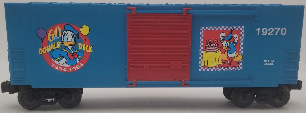 Lionel 6-19270 O Gauge Donald Duck 60th Birthday Boxcar EX/Box