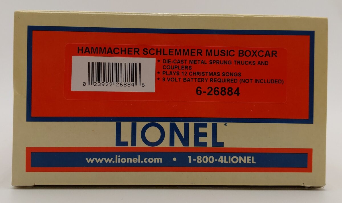 Lionel 6-26884 Hammacher Schlemmer Music Boxcar LN/Box