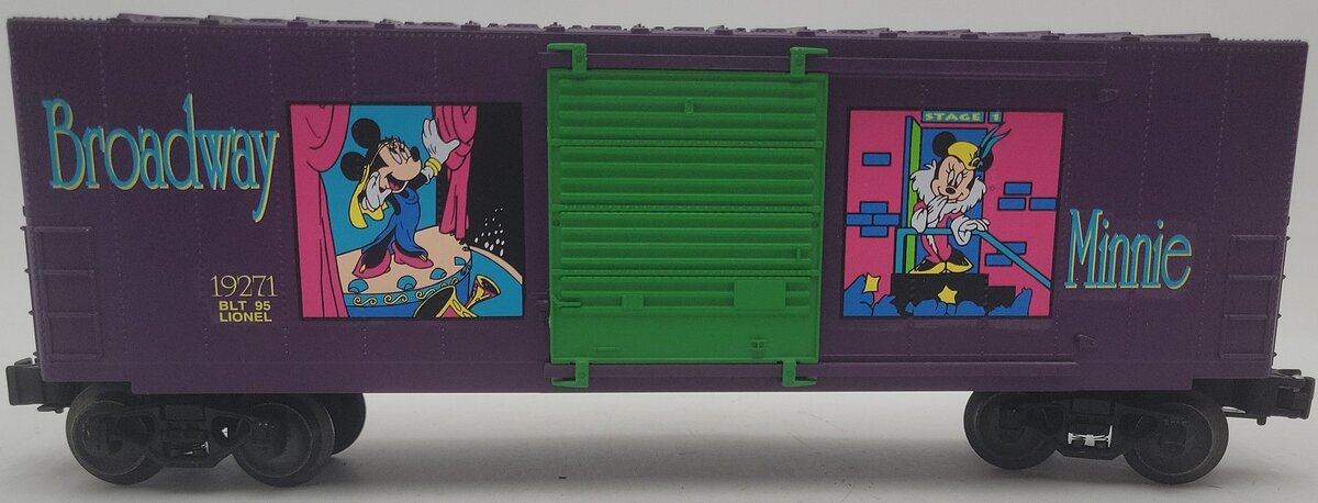 Lionel 6-19271 O Gauge Disney Broadway Minnie Mouse Hi-Cube Boxcar EX/Box