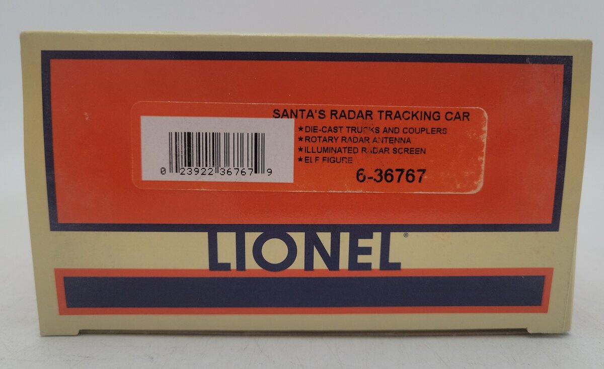 Lionel 6-36767 O Gauge Santa's Radar Tracking Car EX/Box