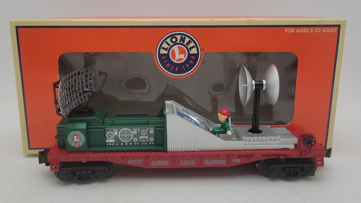 Lionel 6-36767 O Gauge Santa's Radar Tracking Car EX/Box