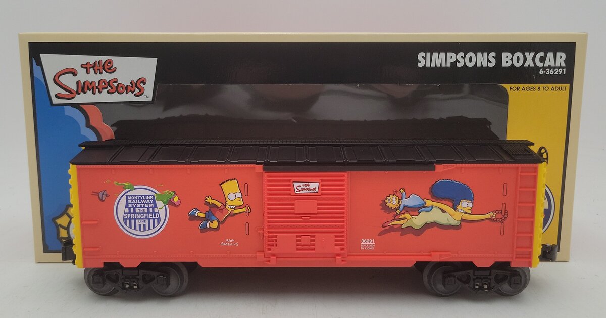 Lionel 6-36291 O Gauge The Simpsons Boxcar EX/Box