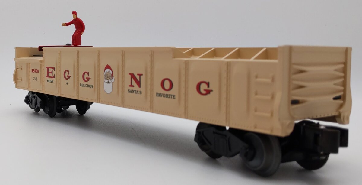 Lionel 6-26808 O Gauge Egg Nog Operating Barrel Car #26808 LN/Box