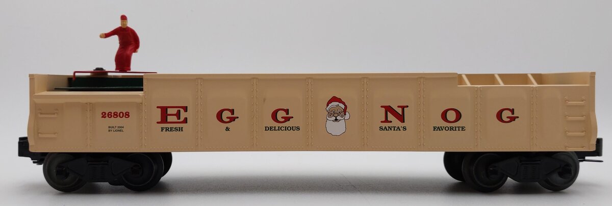 Lionel 6-26808 O Gauge Egg Nog Operating Barrel Car #26808 LN/Box