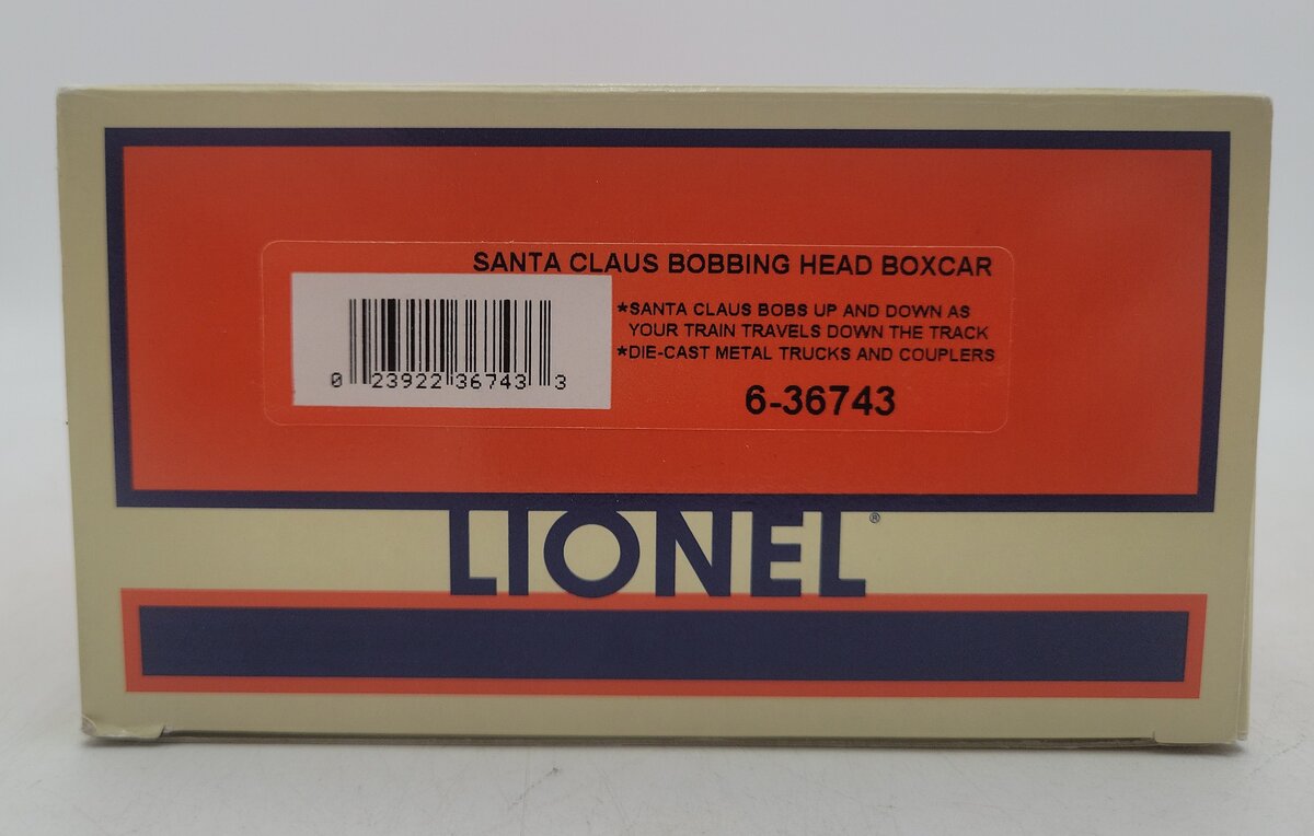 Lionel 6-36743 O Gauge Bobbing Santa Operating Boxcar LN/Box