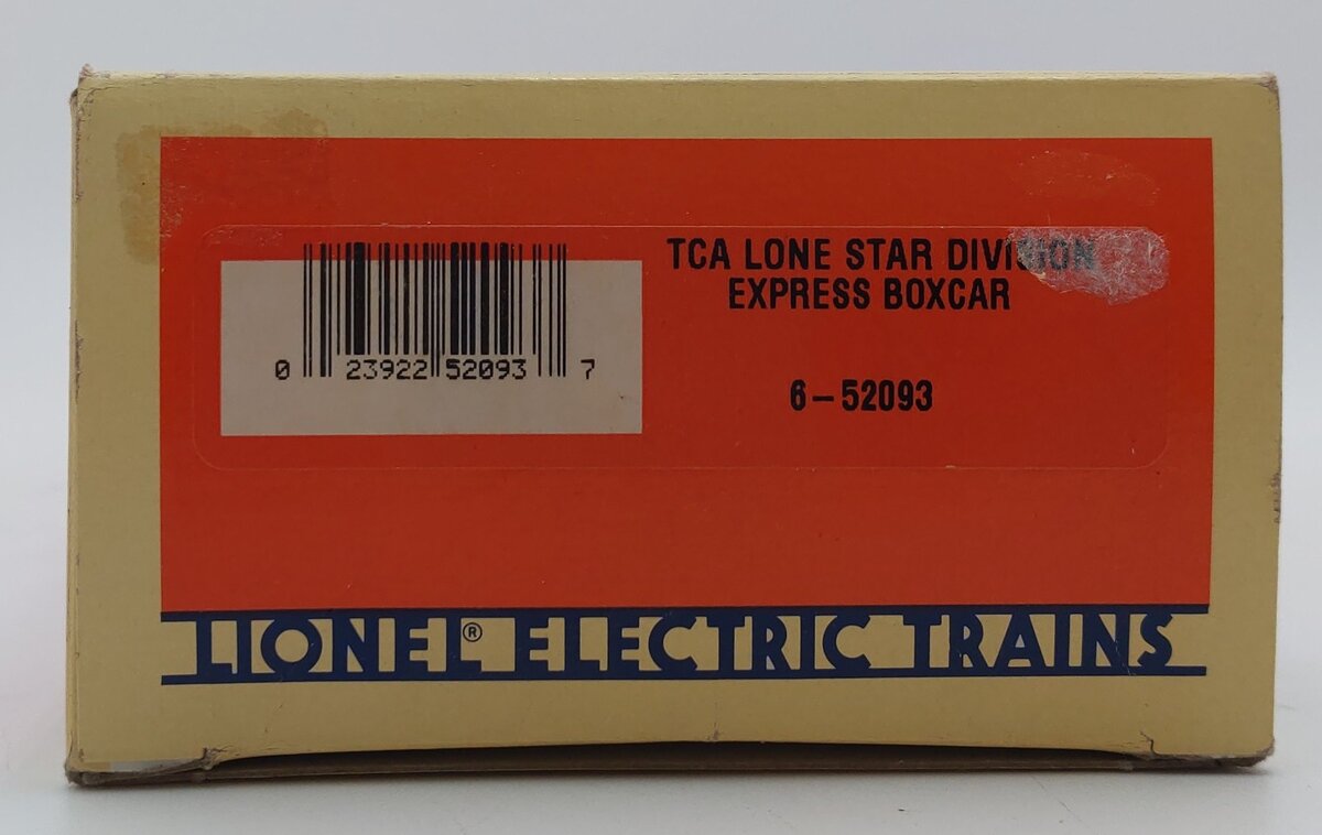 Lionel 6-52093 O Gauge TCA Lone Star Division Express Boxcar #6464-696 LN/Box