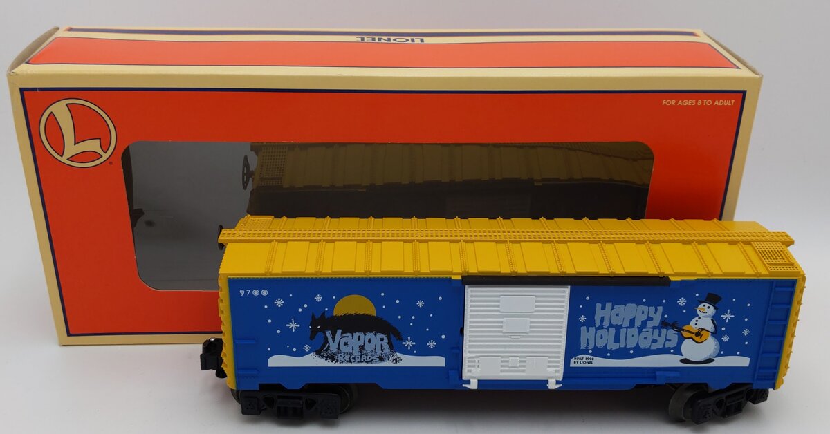 Lionel 6-26228 O-Gauge Vapor Records Holiday Boxcar #9700 LN/Box