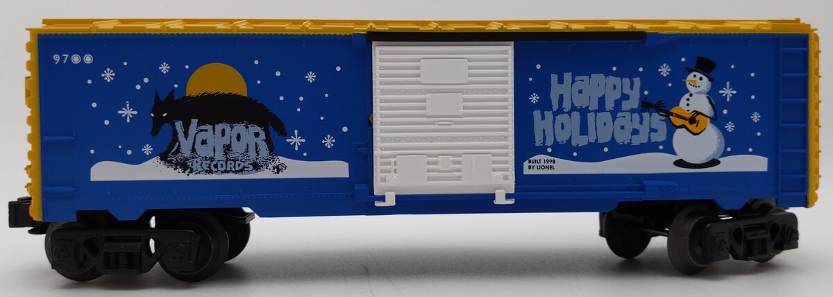 Lionel 6-26228 O-Gauge Vapor Records Holiday Boxcar #9700 LN/Box