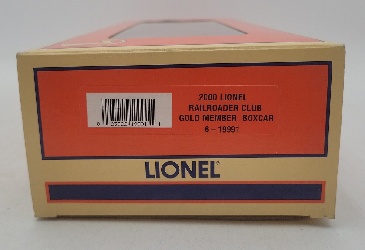 Lionel 6-19991 O Gauge LRRC 2000 Gold Member Box Car #9700 LN/Box