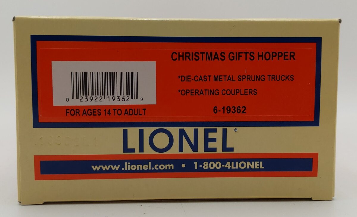 Lionel 6-19362 O Coursers Express Christmas Gifts Hopper #19362 LN/Box