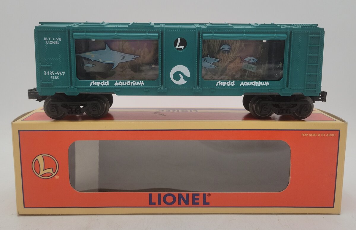 Lionel 6-52120 O ChicagoLand Railroad Club Shedd Operating Aquarium Car EX/Box