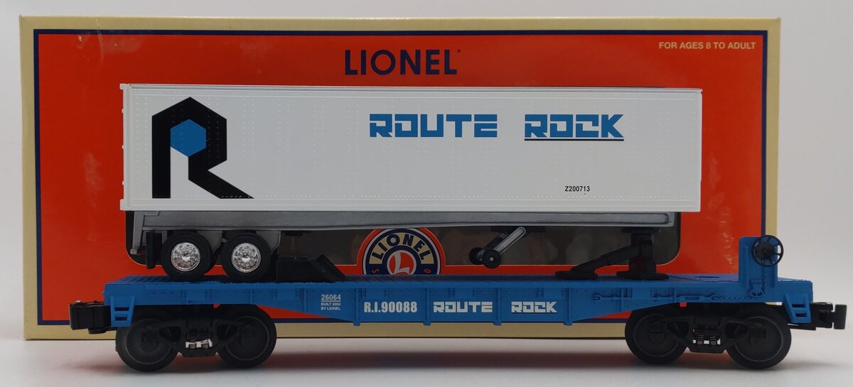 Lionel 6-26064 Rock Island Flatcar with Trailer #90088 LN/Box